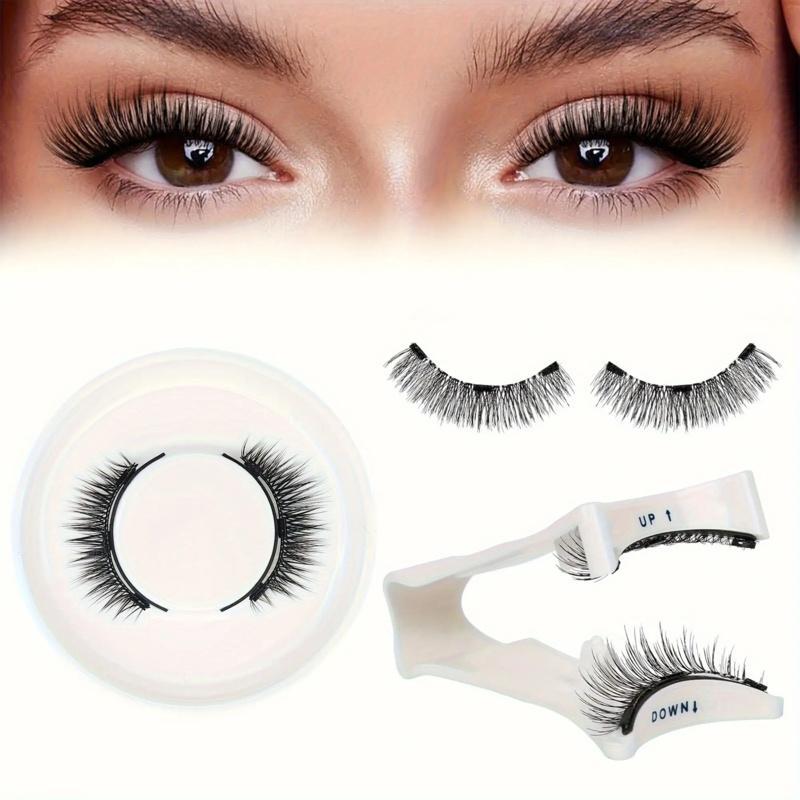 Reusable Magnetic Eyelashes - Waterproof, Natural & Voluminous, Glue-Free 3D False Lash Set with White Clips for Easy Application and Long-Lasting Hold, Waterproof Lash Kit