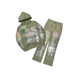 Seiko Army Green Hoodie Baggy Track Set