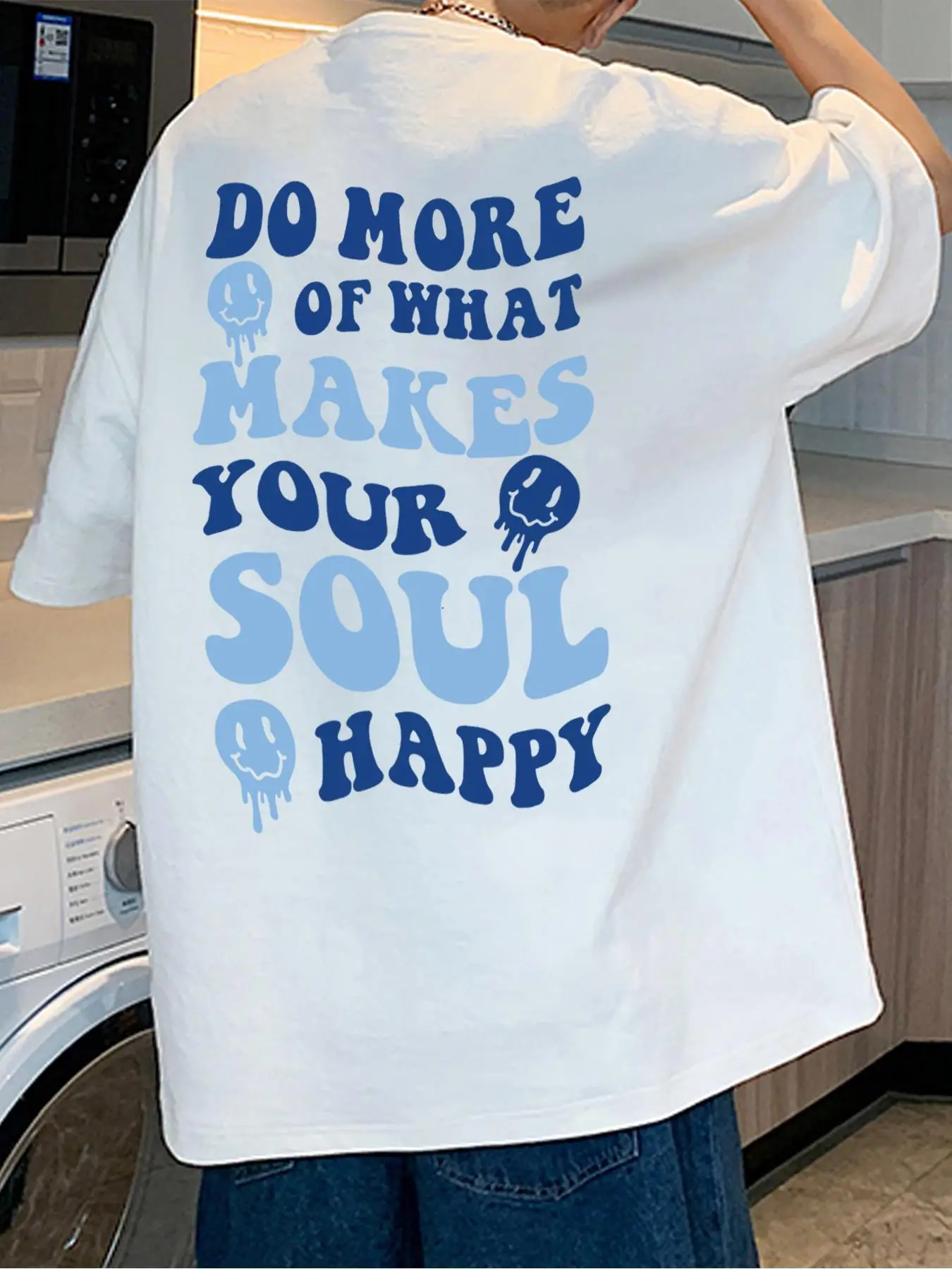 Summer Clothes Men's Stylish Letter Print Round Neck Drop Shoulder Tee, Summer Clothes Women, Streetwear Regular Fit Soft Short Sleeve Crewneck Printe