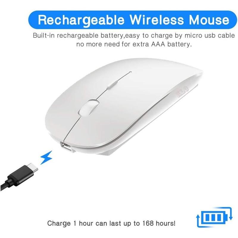 Bluetooth Mouse for MacBook/Laptop/Notebook/pc/iPad/Chromebook, Wireless Mouse forMacBook air/Pro (White) Bluetooth Mouse for MacBook/Laptop/Notebook/pc/iPad/Chromebook, Wireless Mouse forMacBook air/Pro (White)