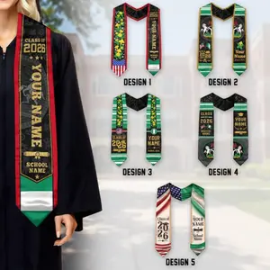 Personalized Nigerian American Flag Graduation Sash 2026, Nigeria Graduation Stole Custom, Nigerian Graduation Sash 2026, Graduation Gifts