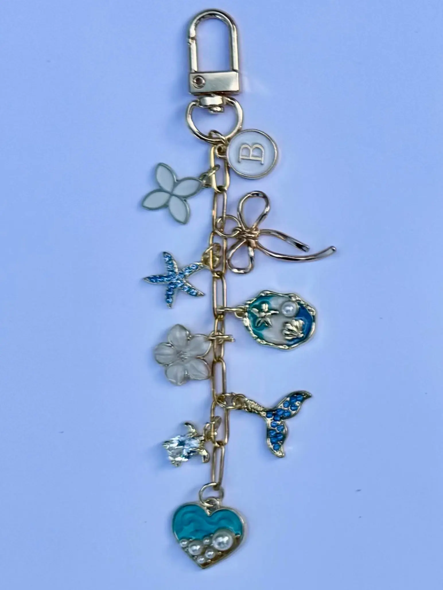 The Mermaid Cove Charm Chain for Kindle, Nook, Kobo, E-reader, Tablet, Handbag, Planner | Cute Accessories | Clip-On Accessories