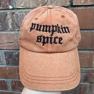 Pumpkin Spice - Embroidered Dad Hat (Black Thread)