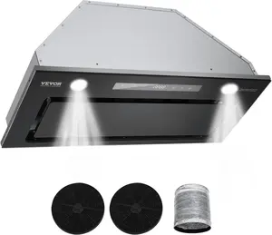 30-Inch Built-In Range Hood — 800 CFM Stainless Steel, LED & Touch Control