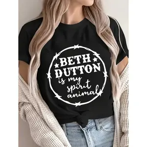 Womens Cotton Graphic Tee Funny Western Cowgirl Quote Print Short Sleeve Crewneck Casual Country Concert Outfit Gift For Rodeo Lovers