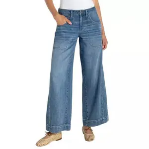 Liverpool Utility Detail Stride Wide Leg Jeans