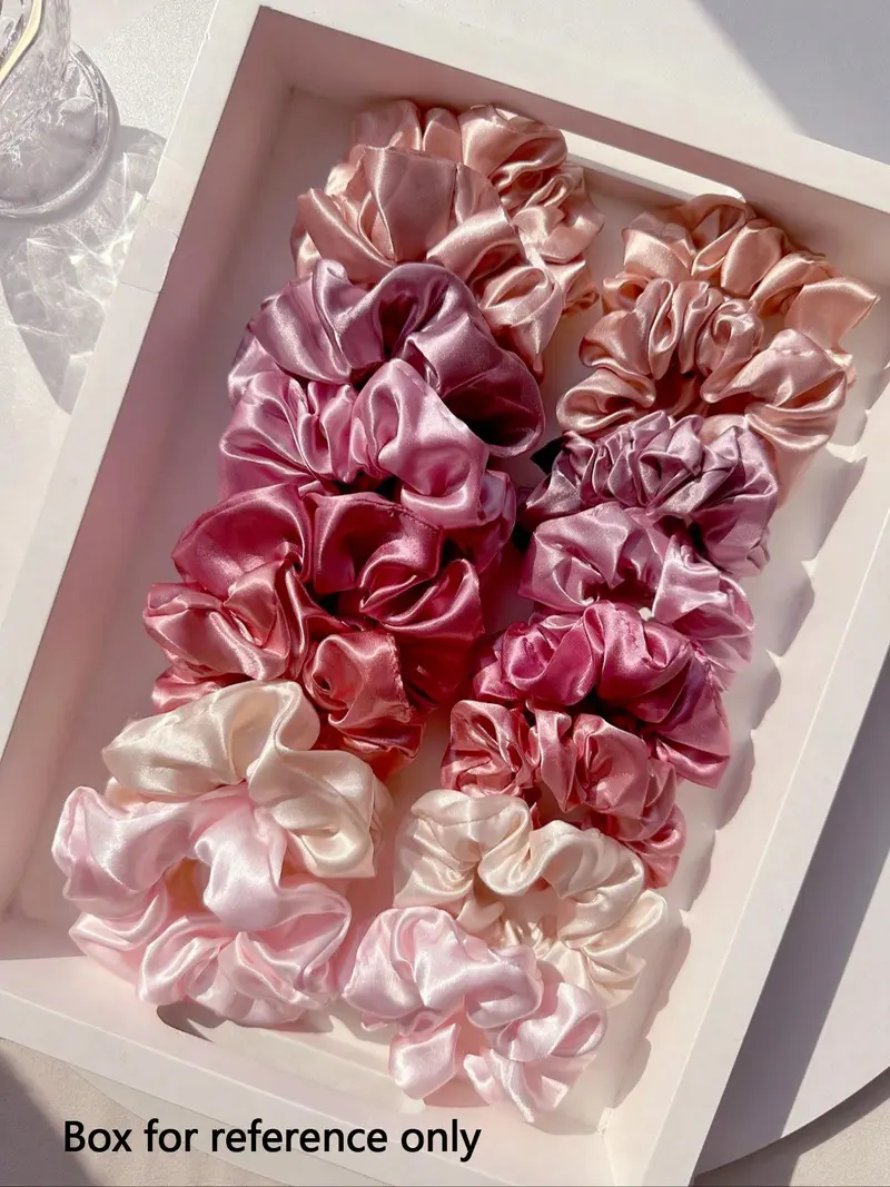Elegant Camellia Hair Scrunchies Set, 2-Pack Double Pack  display picture 2
