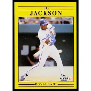 Bo Jackson 1991 Fleer #561b Kansas City Royals