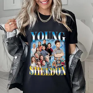 Young Sheldon Vintage Graphic Tee Funny TV Series Shirt Retro Sitcom Design Casual Unisex Fan Merch Shirt