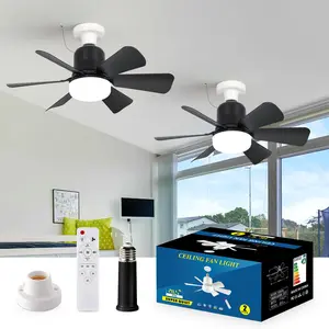 20.5 Inch Ceiling Fan Light, LED Fan Light with Remote Control, DC Motor Fan Light with Memory Function, Home Decor Light, Suitable for Bedroom, Garage, Small Room, Kitchen, Toilet