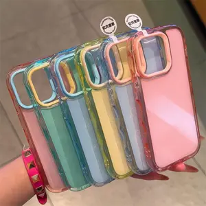 Luxury Candy Jelly Color Shockproof Case for iPhone 17 Air 16 15 14 Plus 13 12 11 Pro Max Soft Bumper Armor Aesthetic Phone Capa