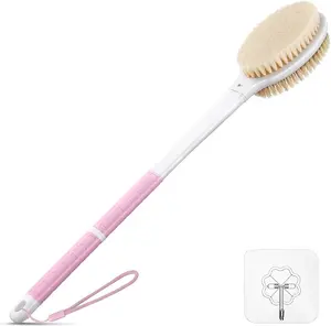 Back Scrubber Body Shower Brush: Anti Slip Long Handle Bath Brush