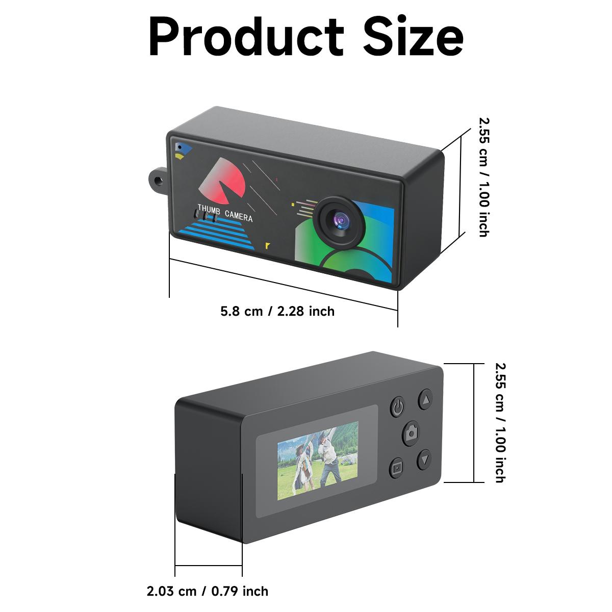 Compact Thumb Camera with 32GB SD card, Keychain Camera, Wearable Recorder, Portable Camera,Reviewing photos and videos, retro filter,Student Outdoor Sports Camera, Kids Video PocketCamera, Rechargeable Mini HD Digital sohochic tiktokshopbacktoschool