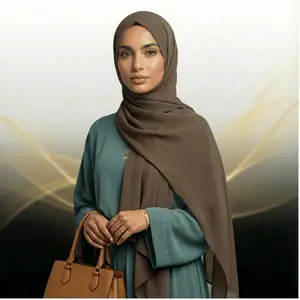 Whispering Breeze™ Crinkle Chiffon Hijab - Olive Brown Hijab