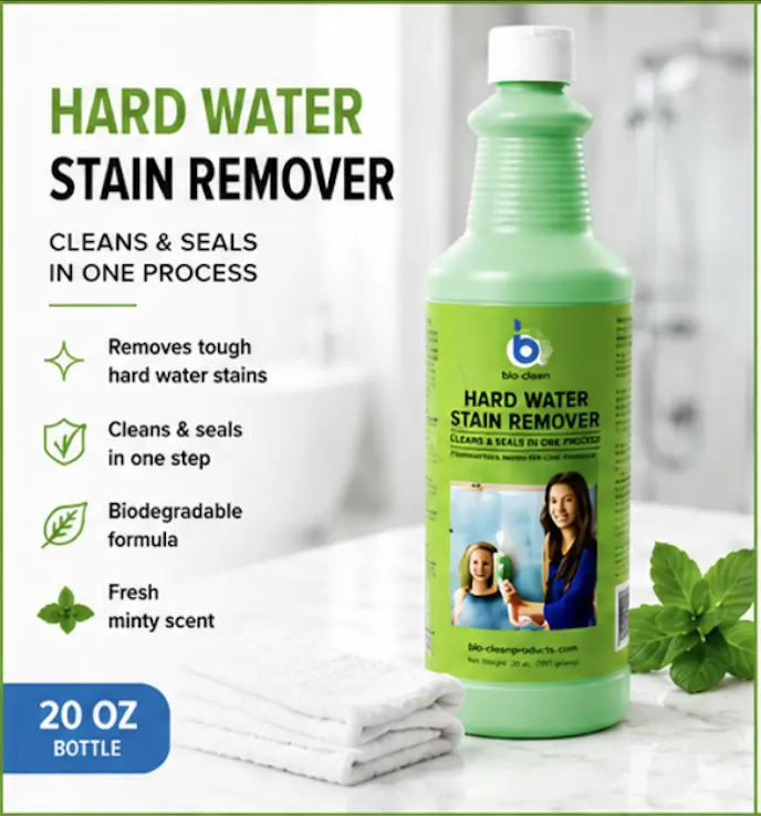 Bio-Clean Hard Water Stain Remover - 20 Oz. Bottle Bio-Clean Hard Water Stain Remover - 20 Oz. Bottle