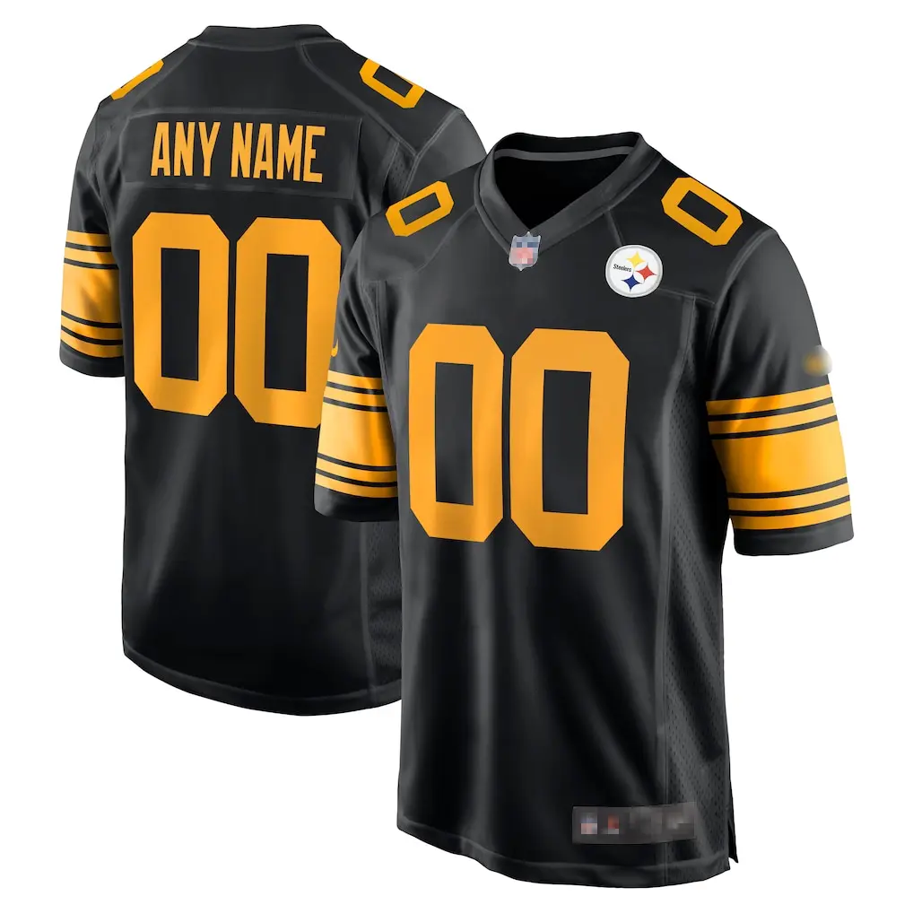 Men's Pitt City Style V-Neck Mesh Top - Custom Numbered Athletic Tee (Watt #90, Rodgers #8, Metcalf #4, Ramsey #5, Porter #55) - US Stock