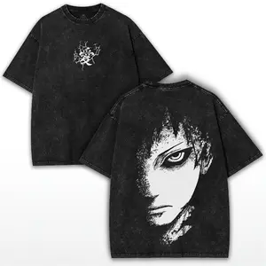 Gaara x Naruto – Sand Coffin Tee with Heavy Cotton Vintage Fit for Anime Streetwear Fans