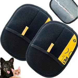 Pet Hair Remover Electrostatic Gloves Two-way Brush Sticky Hair ROLLER Cat Dog Grooming Removal Cleaning Glove for Pet Owners with Dual-Sided Design for Gentle Grooming and Electrostatic Hair Collection