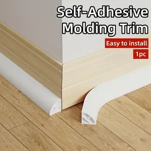 2M/78.74inch Flexible Self-Adhesive Quarter Round Molding Trim, Peel and Stick Round Wall Decor Strip, Easy DIY Installation for Home Interior Decoration
