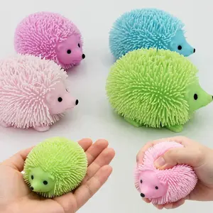 Hedgehog Balls Glitter Sensory Fidget Toys for Adults Funny Cute Squeeze Stress Relief Toys Birthday Party Favors Pinata Filler