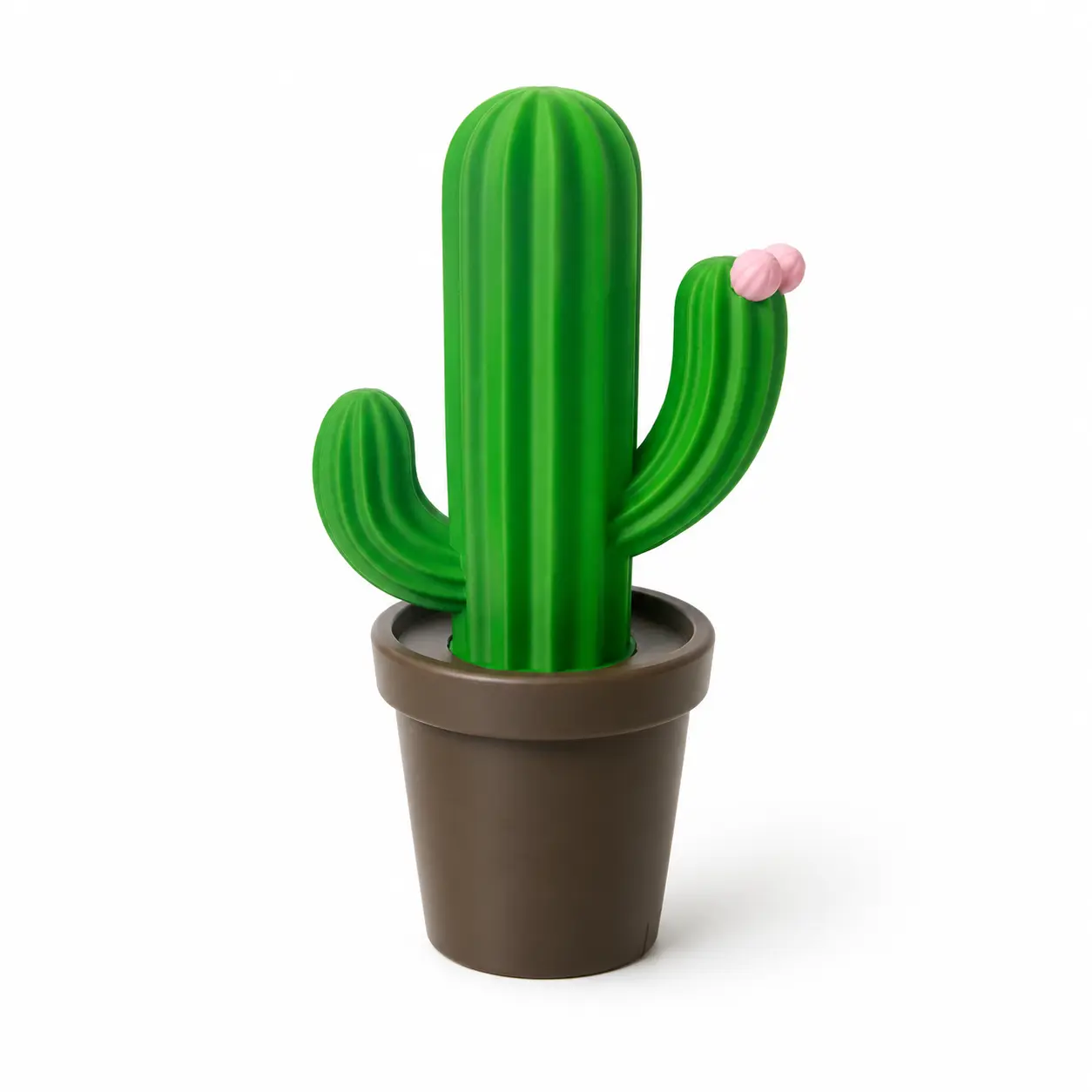 Hidden Storage Cactus Container | 3D Printed Secret Stash Pot | Cute Desk Organizer with Twist-Off Lid | Home Office Decor