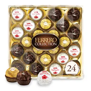 Collection, Premium Assorted, Hazelnut, Dark Chocolate and Coconut, 24 Count Holiday Gift Box, 9.1 oz