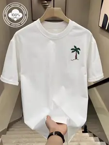 Men’s Heavyweight 100% Cotton T-Shirt – Soft Breathable Crew Neck Tee, Minimalist Everyday Essential for Gym, Office, Vacation – Everyday Casual Shirt, Gym Outfit, Simple Design, Durable Construction, Versatile