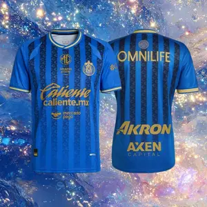 25 26 Chivas de Guadalajara Mexico LIGAMX Third Away Blue Short Sleeve Soccer Jersey Fans Version