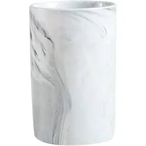 Marble ceramic mug, creative toothbrush holder, simple drinking cup. (Grey)