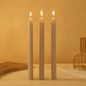 Elegant Macaron Pattern Long Candle Stick, Creative Candlelight Dinner Decorative Candles for Western Restaurants & Weddings