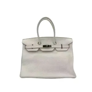 Pre-owned HERMÈS h3 Birkin 35 in White Togo Leather 48463