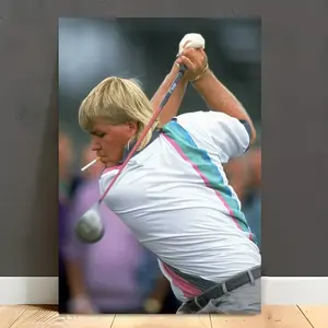John Daly Golf Swing Canvas Poster - Dynamic Follow-Through Image - Retro Sports Decor - Suitable for men's spaces, home offices, gym wall decoration - The perfect gift for golfers - Birthday, Father's Day, Independence Day gift poster