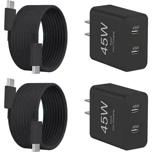 For iPhone 17 16 Pro Max Charger Fast Charging, 45W Dual USB C Fast Charger Block with 10FT Long Type C Charging Cable Cord for iPhone 17 16 15 Pro Max/17 16 15 Pro/17 16 15/Plus/Air/S25/S24