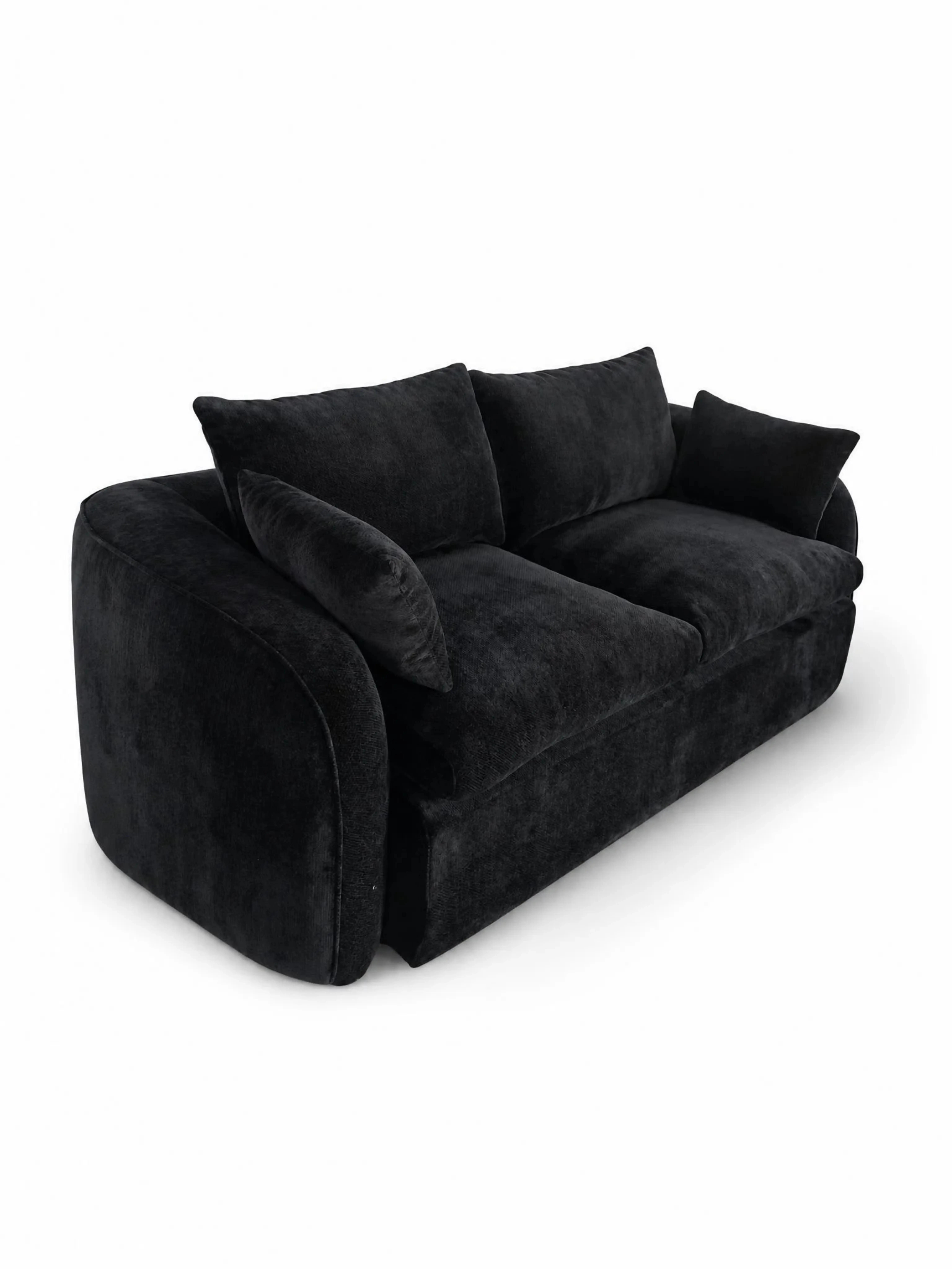 Black 2-Seater Compressed Sofa