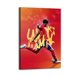 Lamine Yamal Artistic Wall Decor, Waterproof Canvas Poster, Cute And Vibrant Poster for Bathroom, Living Room, Bedroom, Dorm, A Perfect Gift Idea for New Year Home Decor