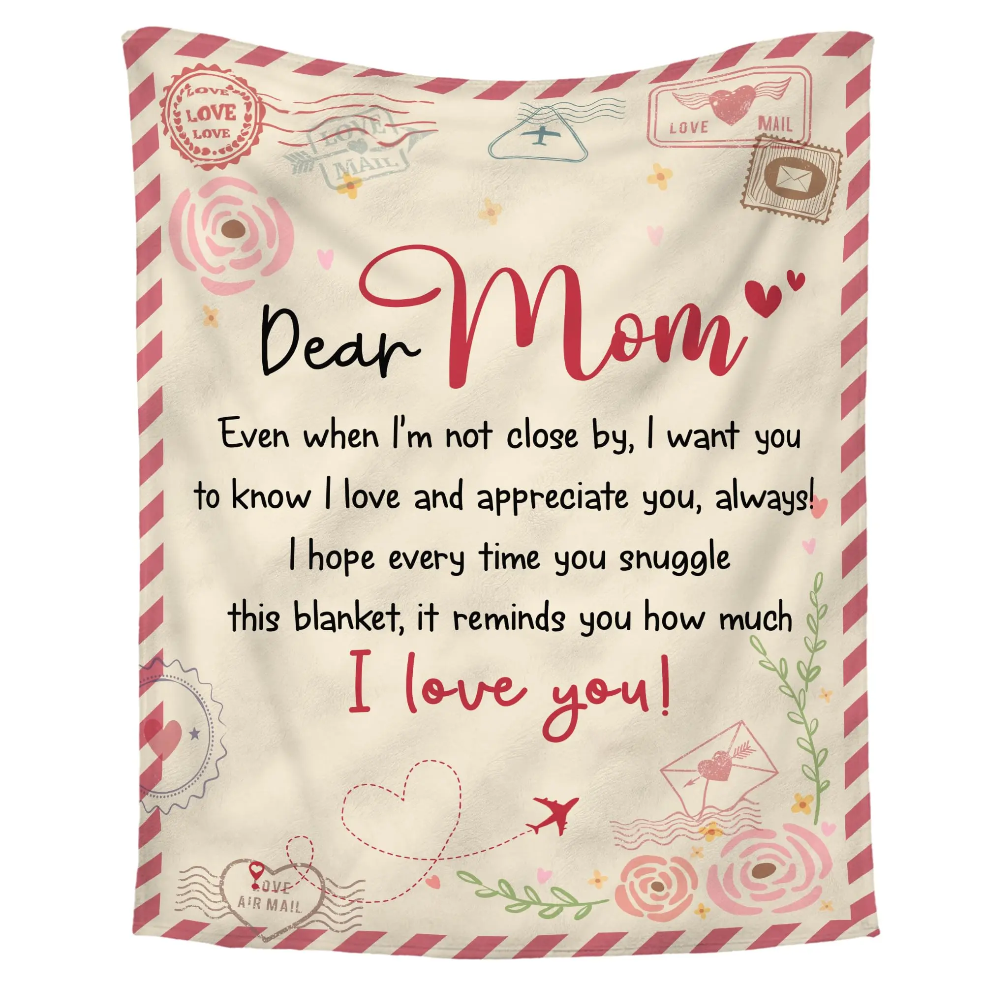 Anti-Pilling Fleece Throw Blanket - Lint-Resistant, Modern, 1-Piece, Personalized Print - Camping Use - Christmas Gift for Mom - Multi-Size: 101Cm×76Cm（30X40in）), 32x48in, 50x60in, One-Piece
