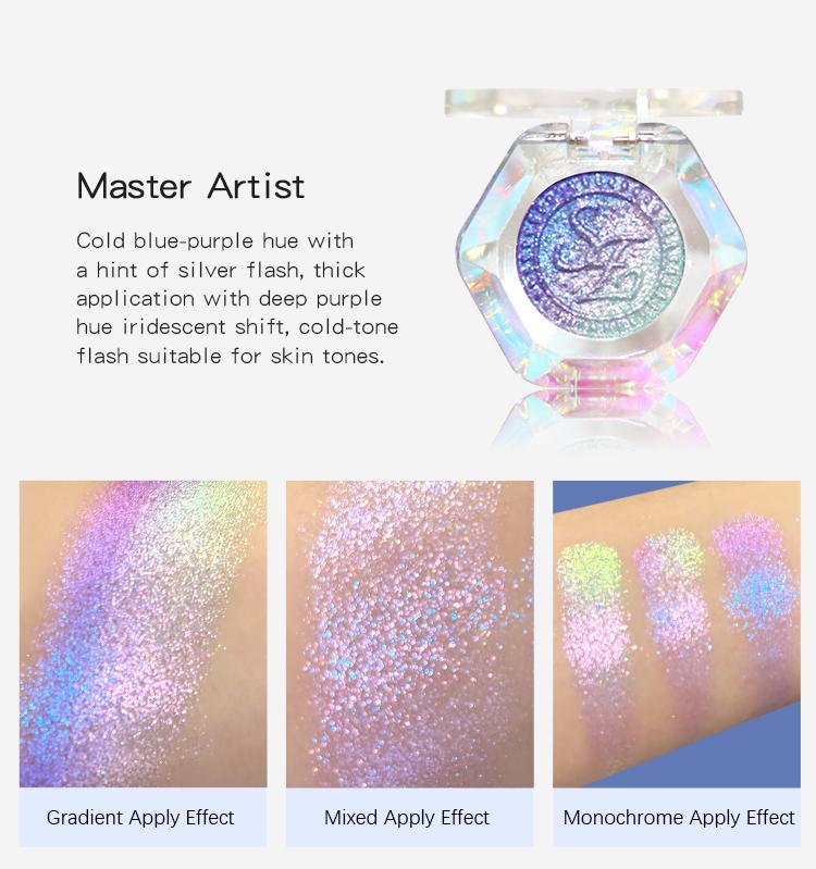 SHEENEFFECT Multichrome Eyeshadow Color-Shifting Gradient Trichrome Sheen Magical Radiant Makeup Cosmetic