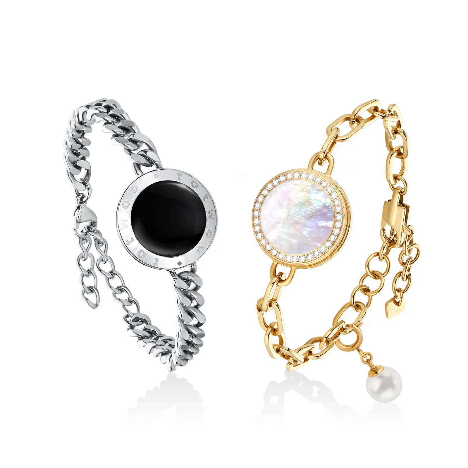 TOTWOO Soulmate Unisex Long Distance Touch Bracelets for Couples - Vibration, Light-Up, 1-to-1 Bluetooth App Pairing - Emotion & Romance Anniversary Gifts with Touch Feature