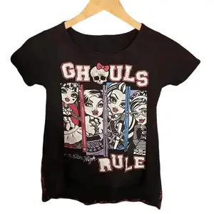 Vintage Bratz Baby Tee, Trash High Street Casual Slim Baby Tee, Y2K Summer, Vintage Women Streetwear Goth Punk Girlish, Baby Tees Princess Look Baby Tee