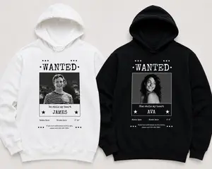 Personalized Couple Hoodie Set , Custom Photo Wifey Hubby Hoodies | Cute Matching Outfits for Boyfriend Girlfriend