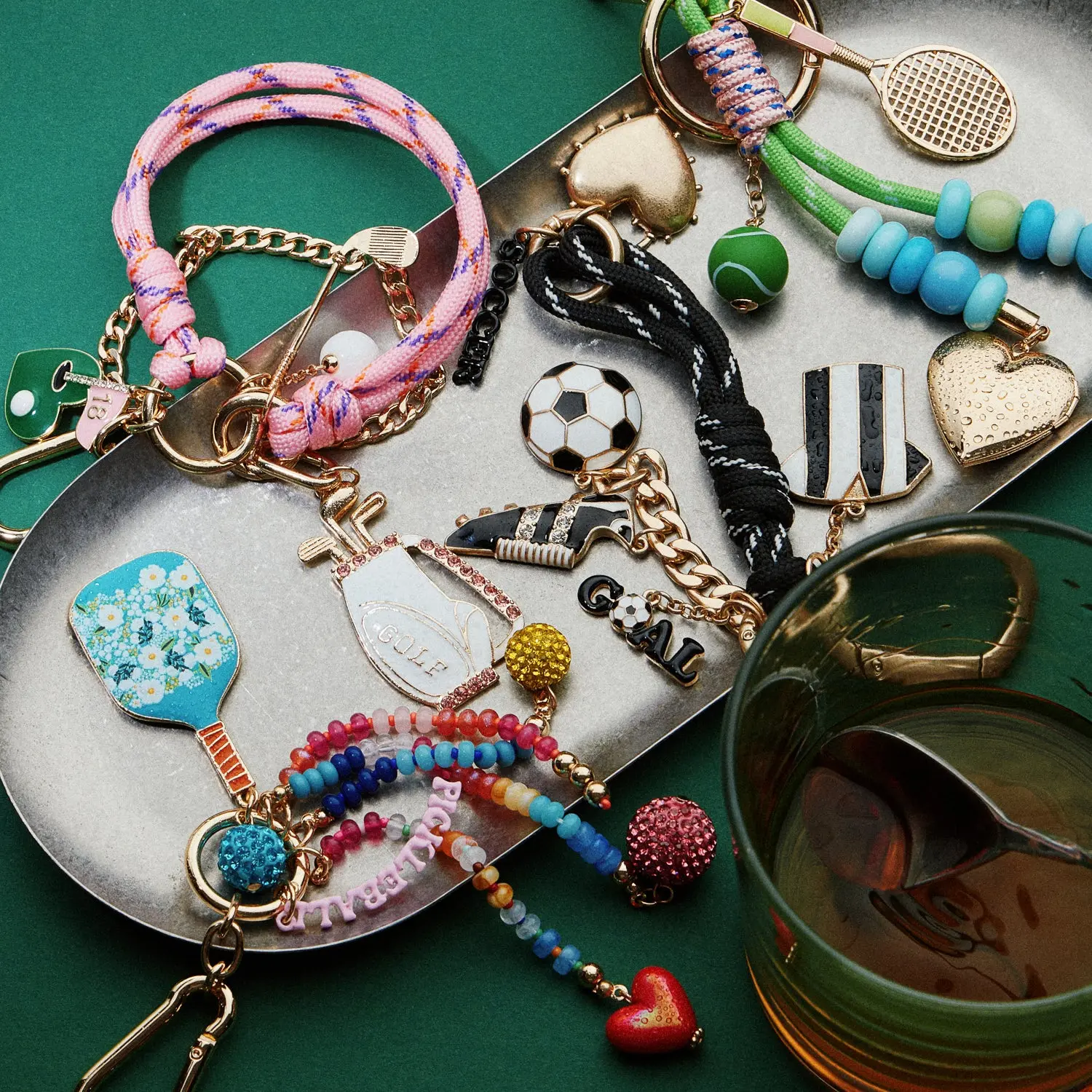 Assorted Novelty Bag Charms & Keychains, Clip-on Beaded, Sporty, and Fruit Mix Designs for Backpacks, Perfect Birthday Gift, Bag Chains And Charms, Aesthetic Keychains, Cute, Back To School Haul, Kawaii Accessories, Food, Coastal, Keychain Accessories, Be