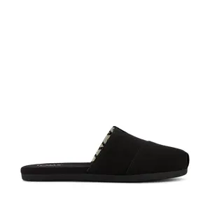 Womens Alpargata Mule All Black Heritage Canvas