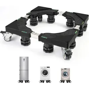 Washing Machine Stand Base Furniture  Mini Fridge Stand with 8   and 4 Wheels Refrigerator Stand Washer and Dryer pedestal Mobile Roller  Cart for 16"-24" Appliance