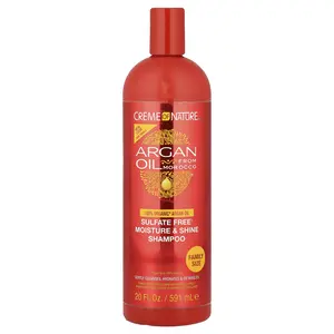 Creme Of Nature Argan Oil From Morocco, Sulfate Free Moisture & Shine Shampoo, 20 fl oz (591 ml)