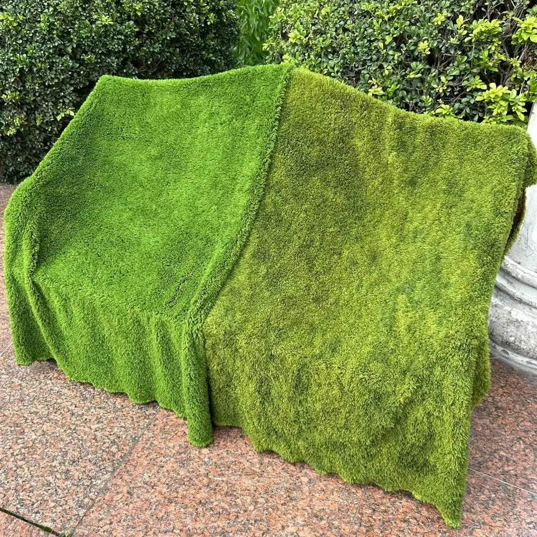 39.37inchx39.37inch Realistic Moss Mat for Indoor Outdoor Decor, Natural Greenery for Living Room and Patio, Artificial Moss Decoration, Fake Floor Plants, Artificial Faux Greenery