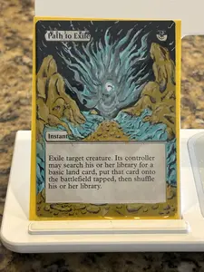 Authentic Magic The Gathering Path to Exile. Hand-painted alter by Ducke.