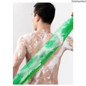 2PCS African Net Bath Scrubber Set - Smooth, Extra-Long Nylon Back Scrubber, Soft Exfoliating Mesh Sponge, Personal Deep Skin Cleansing & Dead Skin Removal Fashion Accessory
