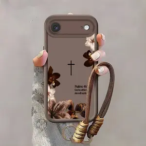 Suitable for [iPhone 17 Air] high-end women's phone case🥰，a beautiful lanyard is included，Sophisticated Floral Patterns，drop-resistant and fingerprint-resistant YM99