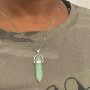 Crystal Stone Hexagonal Pendant Natural Gemstone Healing Powers