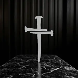 3 Nail Christian Cross Die Cut Window Decal